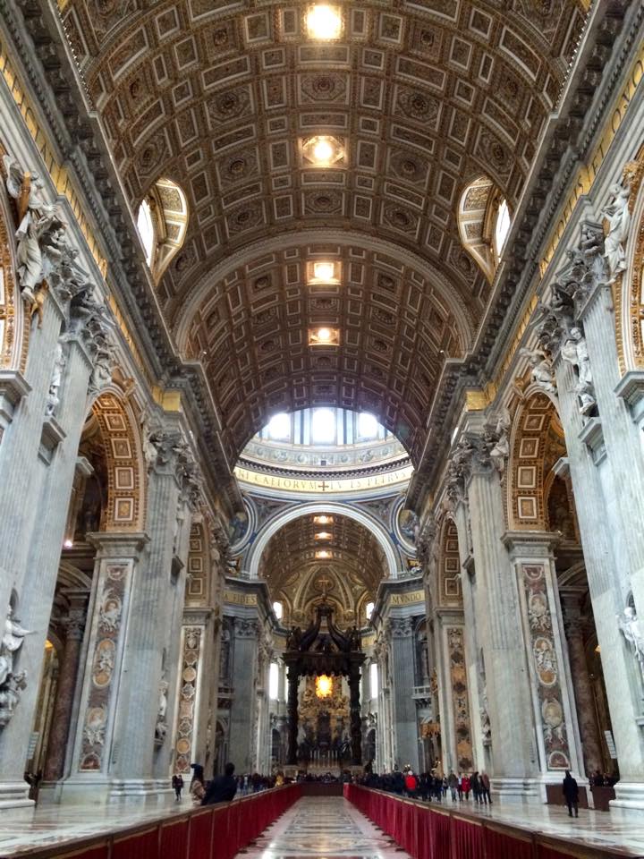 Inside St. Peter's Basilica.
